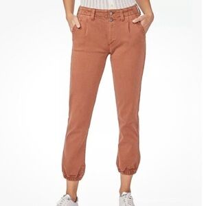 EUC Paige denim pleated jogger pants